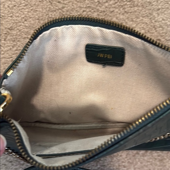 JW PEI Green and Gold Textured Shoulder Bag - Picture 4 of 10